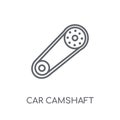 car camshaft linear icon. Modern outline car camshaft logo conce