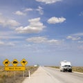 Car and Caravan Australia Royalty Free Stock Photo