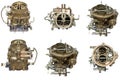 Car carburetor in different positions