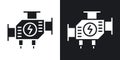 Car carburetor thin line vector icon set Royalty Free Stock Photo