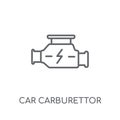 car carburettor linear icon. Modern outline car carburettor logo Royalty Free Stock Photo