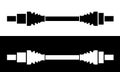 Car Cardan drive shaft. Vector