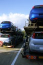 Car-carrier trucks Royalty Free Stock Photo
