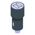 Car charger icon, isometric style Royalty Free Stock Photo