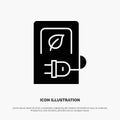 Car, Charging, Electric, Stations, Vehicle solid Glyph Icon vector Royalty Free Stock Photo