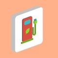 Car charging station Simple vector icon. Illustration symbol design template for web mobile UI element. Perfect color isometric Royalty Free Stock Photo