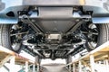 Car chassis bottom view Royalty Free Stock Photo