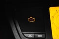 Car Check engine sign light. Close up