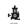 car choke isolated icon. simple element illustration from car parts concept icons. car choke editable logo sign symbol design on