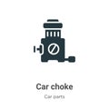 Car choke vector icon on white background. Flat vector car choke icon symbol sign from modern car parts collection for mobile