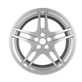 Car Chrome wheel isolated on white background