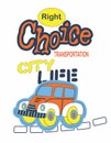 car city life print vector art