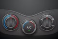 Car climate control with air condition button Royalty Free Stock Photo