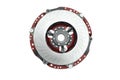 Car clutch basket, clutch disc. Clutch pressure drive disc. White background,  close-up Royalty Free Stock Photo