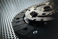 Car clutch on a metal surface Royalty Free Stock Photo