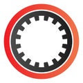 Car clutch plate flat icon. Car disc color icons in trendy flat style. Automobile rim gradient style design, designed