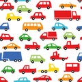 Car collection seamless patten , automobile set Royalty Free Stock Photo