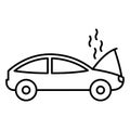 Car collision from front Isolated Vector icon that can be easily modified or edited