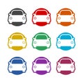 Car color icon set isolated on white background Royalty Free Stock Photo