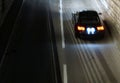 Car coming out of a tunnel Royalty Free Stock Photo