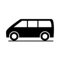 Car compact cuv model transport vehicle silhouette style icon design Royalty Free Stock Photo