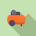 Car compressor icon flat vector. Air machine