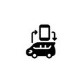 Car connect smartphone Glyph Icon, Logo, and illustration