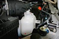 Car coolant tank is cooling system to remove heat Royalty Free Stock Photo