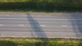 car country road aerial photo summer day Royalty Free Stock Photo