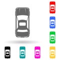 car coupe multi color style icon. Simple glyph, flat vector of transport view from above icons for ui and ux, website or mobile Royalty Free Stock Photo