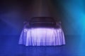 Car covered cloth side view Royalty Free Stock Photo