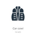 Car cowl icon vector. Trendy flat car cowl icon from car parts collection isolated on white background. Vector illustration can be