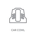 car cowl linear icon. Modern outline car cowl logo concept on wh