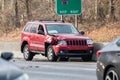 Car crash accident on highway at day nobody