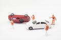 Car crash accident scene . Royalty Free Stock Photo