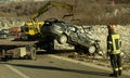 Car crash accident scene in Montenegro Royalty Free Stock Photo