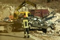 Car crash accident scene in Montenegro