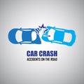 Car crash and accidents icons Royalty Free Stock Photo