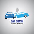 Car crash and accidents icons