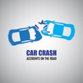 Car crash and accidents icons Royalty Free Stock Photo