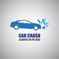 Car crash and accidents icons Royalty Free Stock Photo