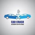 Car crash and accidents icons