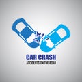 Car crash and accidents icons