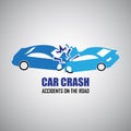 Car crash and accidents icons Royalty Free Stock Photo