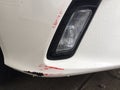 Car crash with broken paint