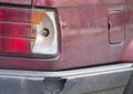 Car crash, Broken the rear lights. Royalty Free Stock Photo