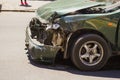 Car crash. damaged auto, automobile