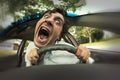 Car Crash Face Royalty Free Stock Photo