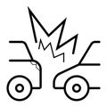 Car Crash icon Royalty Free Stock Photo