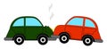 Car crash, illustration, vector